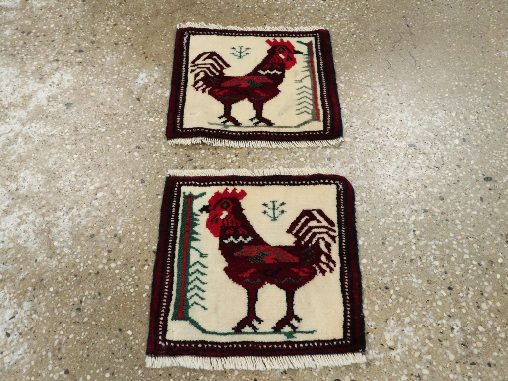 Vintage Persian Pictorial Baluch Rug (Pair: 1 of 2), No.27496 - Gsblank