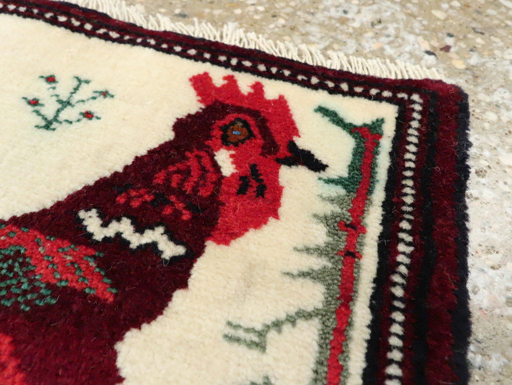 Vintage Persian Pictorial Baluch Rug (Pair: 2 of 2), No.27497 - Gsblank