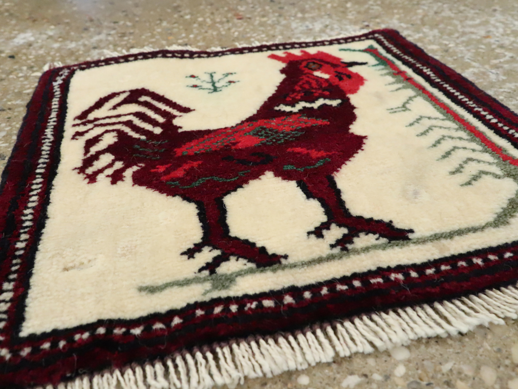 Vintage Persian Pictorial Baluch Rug (Pair: 2 of 2), No.27497 - Gsblank