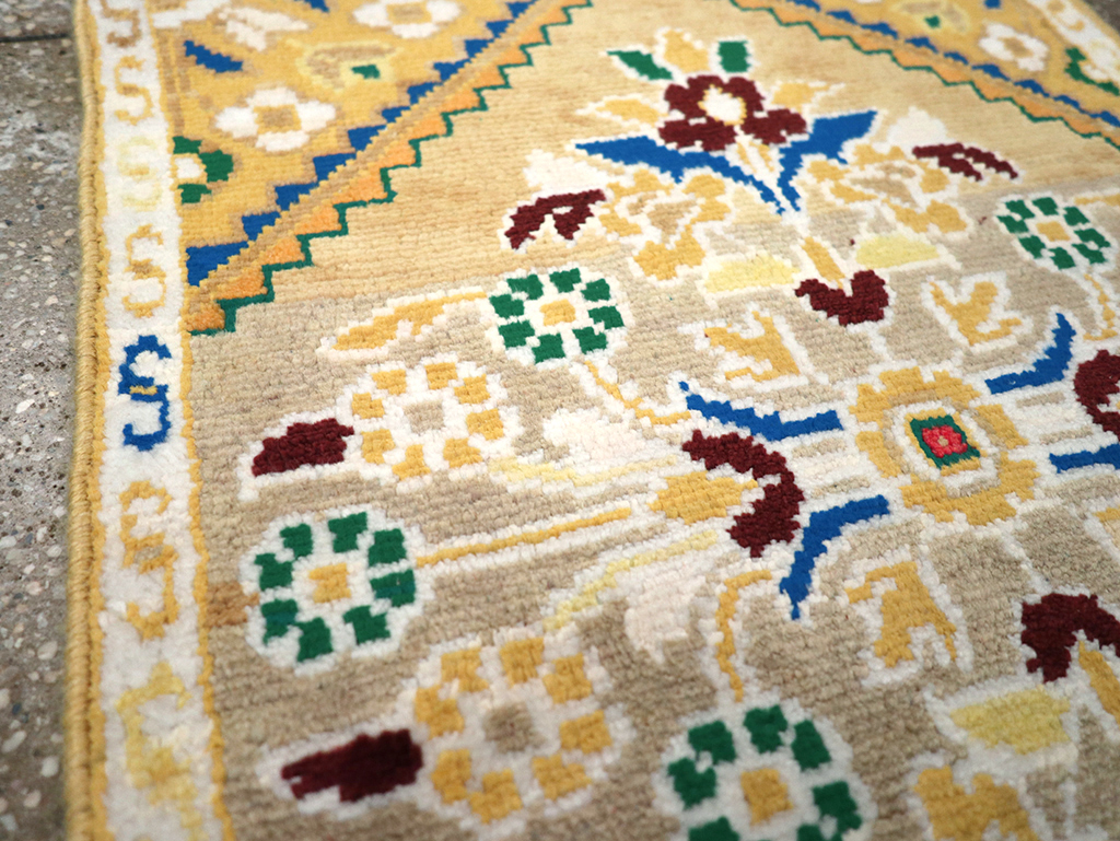 Vintage Persian Mahal Throw Rug (Pair: 1 of 2), No.27507 - Gsblank