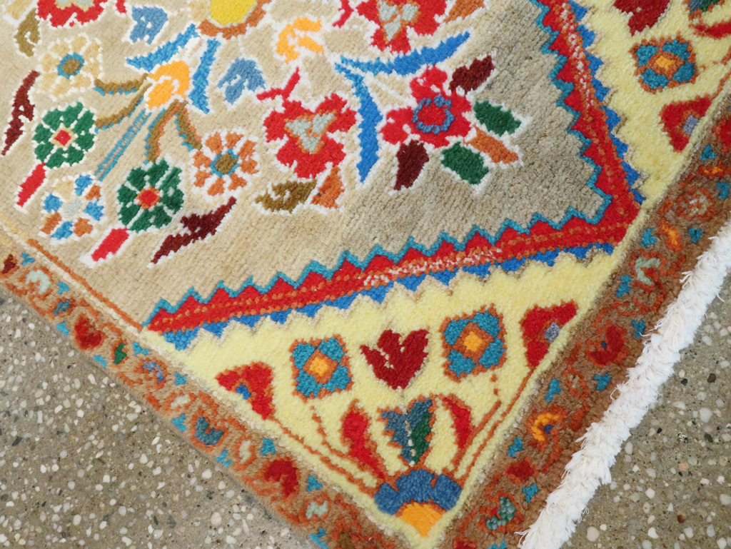 Vintage Persian Mahal Throw Rug (Pair: 1 of 2), No.27509 - Gsblank