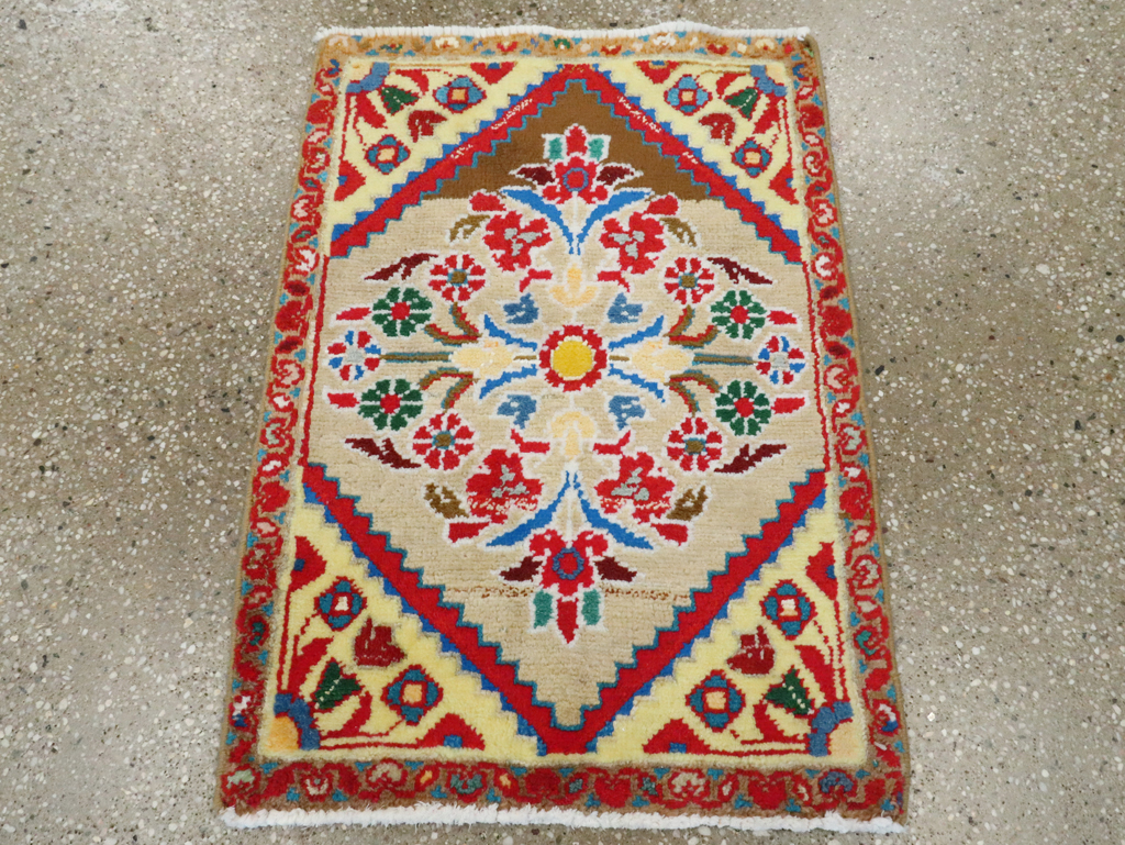 Vintage Persian Mahal Throw Rug (Pair: 2 of 2), No.27510 - Gsblank