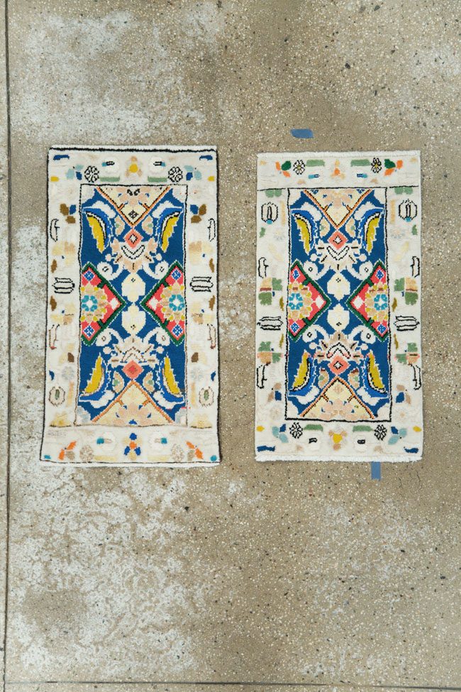 Vintage Persian Mahal Rug (Pair: 1 of 2), No.27512 - Gsblank