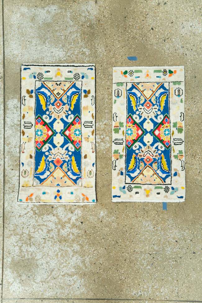 Vintage Persian Mahal Rug (Pair: 1 of 2), No.27512 - Gsblank