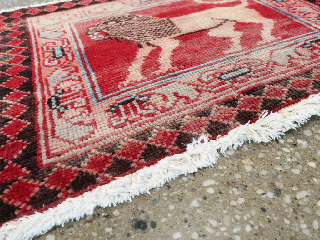 Vintage Persian Ardabil Pictorial Rug, No.27519 - Gsblank