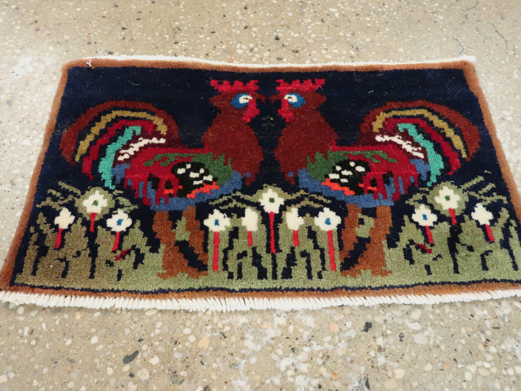 Vintage Persian Pictorial Baluch Rug, No.27520 - Gsblank