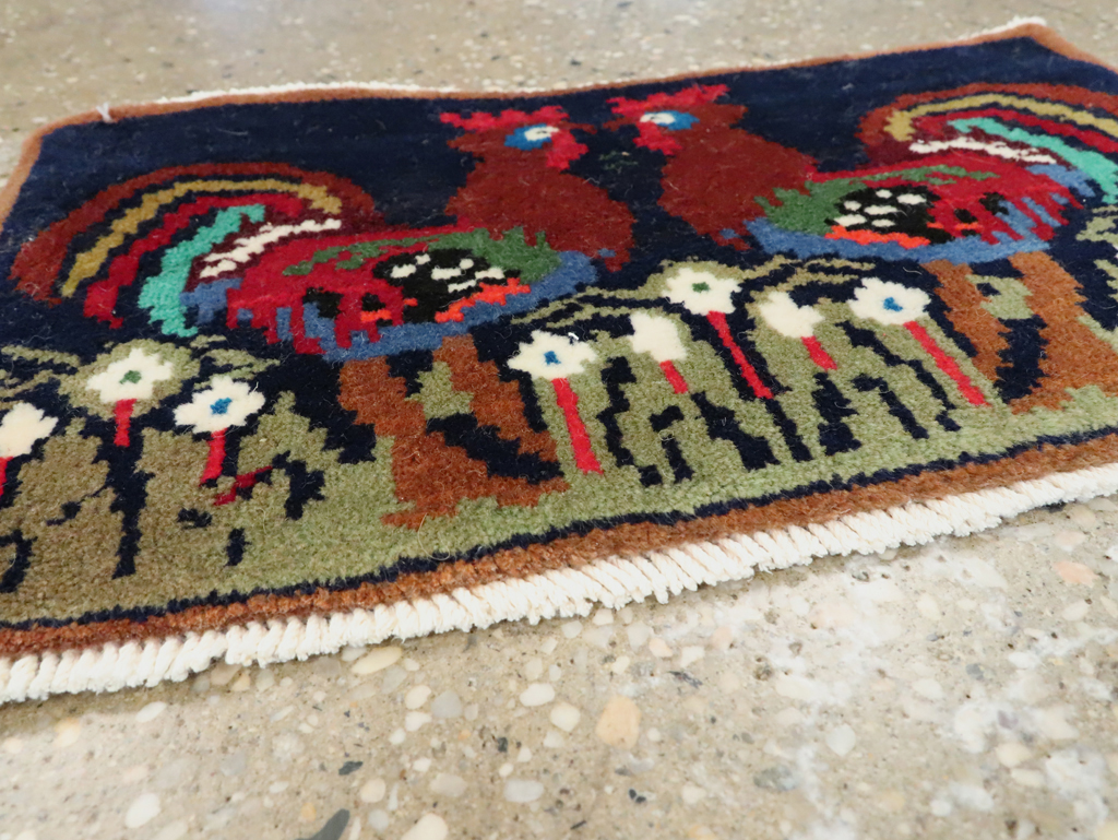 Vintage Persian Pictorial Baluch Rug, No.27520 - Gsblank