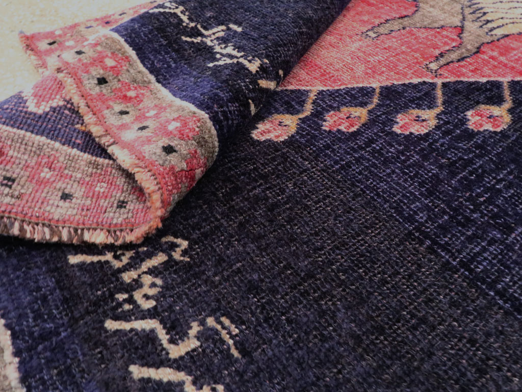 Vintage Kurdish Pictorial Rug, No.27521 - Gsblank