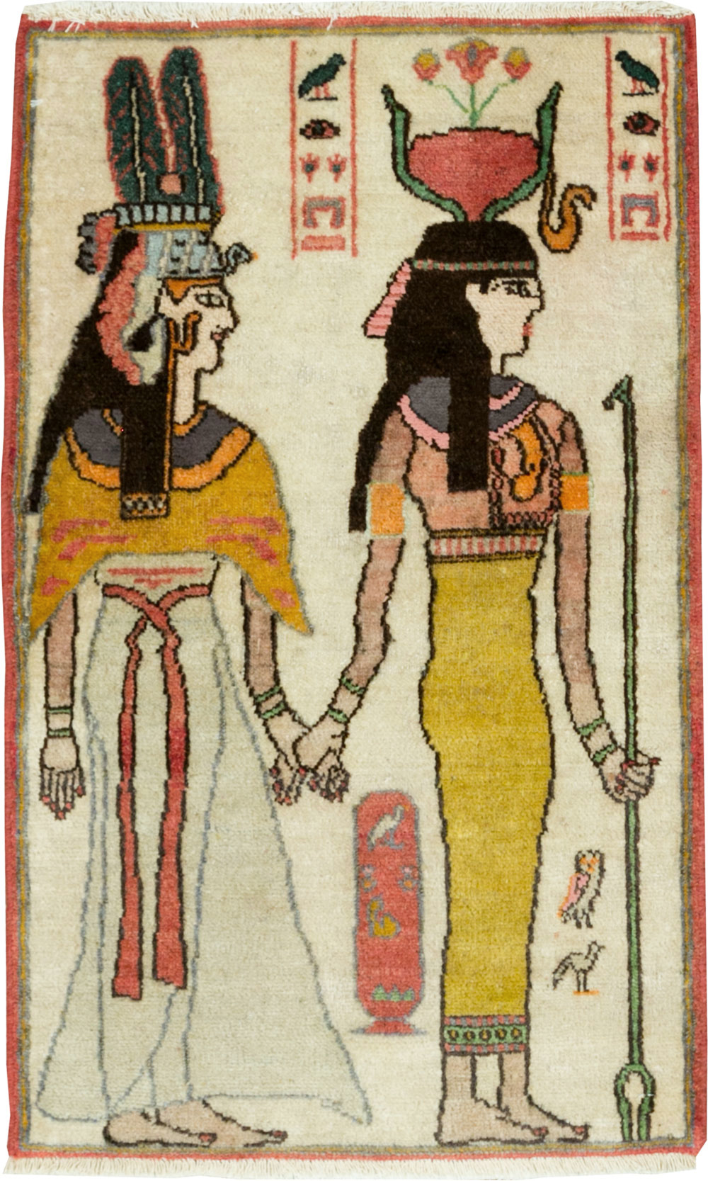 Vintage Persian Tabriz Pictorial Rug, No.27526 - Gsblank