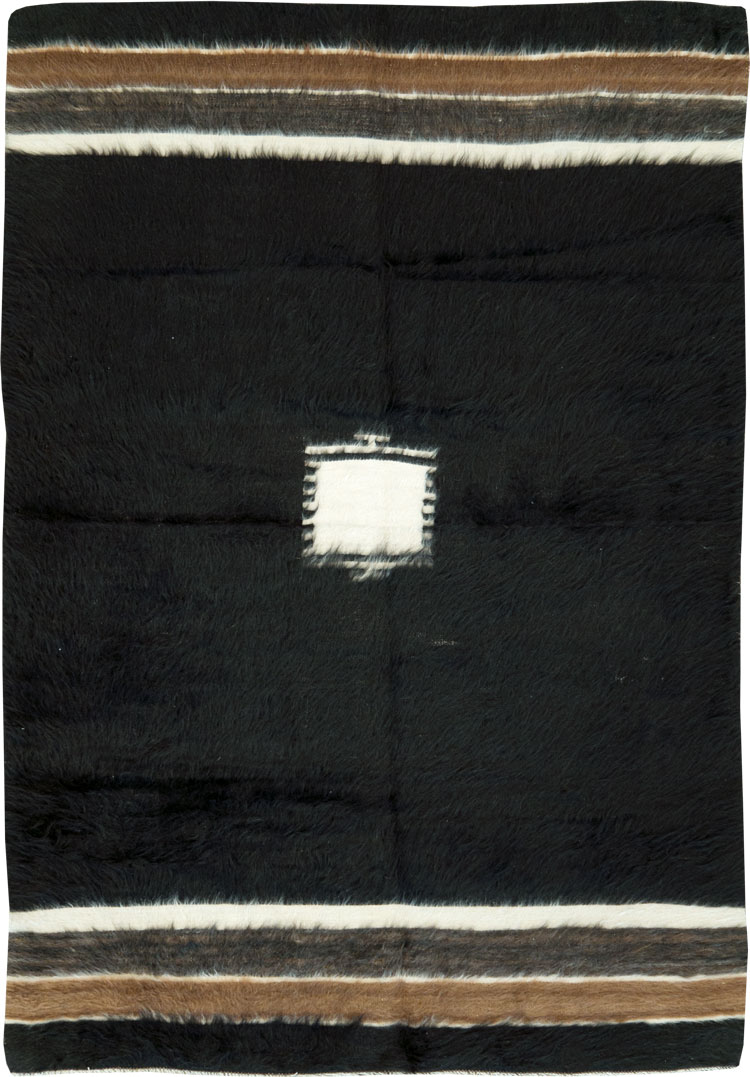 Vintage Turkish Mohair Accent Rug, No.27540 - Gsblank