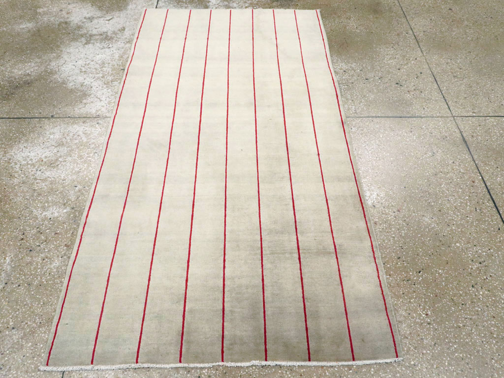 Vintage Persian Art Deco Mashad Throw Rug (Pair: 1 of 2), No.27543 - Gsblank