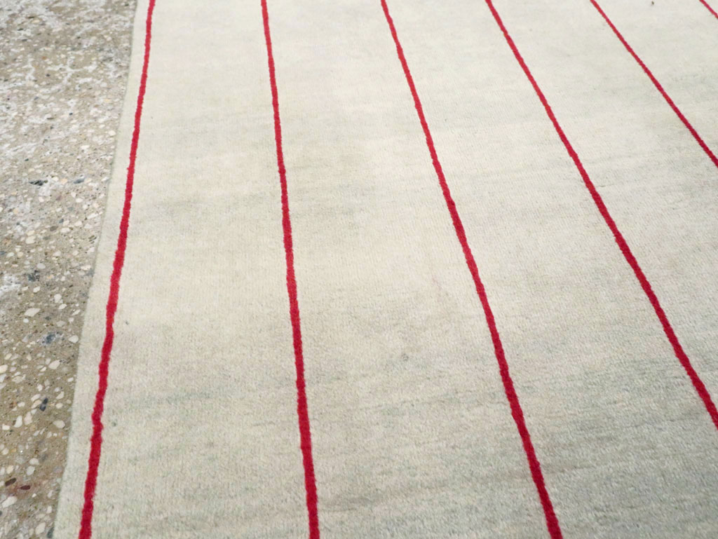 Vintage Persian Art Deco Mashad Throw Rug (Pair: 1 of 2), No.27543 - Gsblank