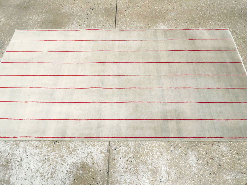 Vintage Persian Art Deco Mashad Throw Rug (Pair: 1 of 2), No.27543 - Gsblank