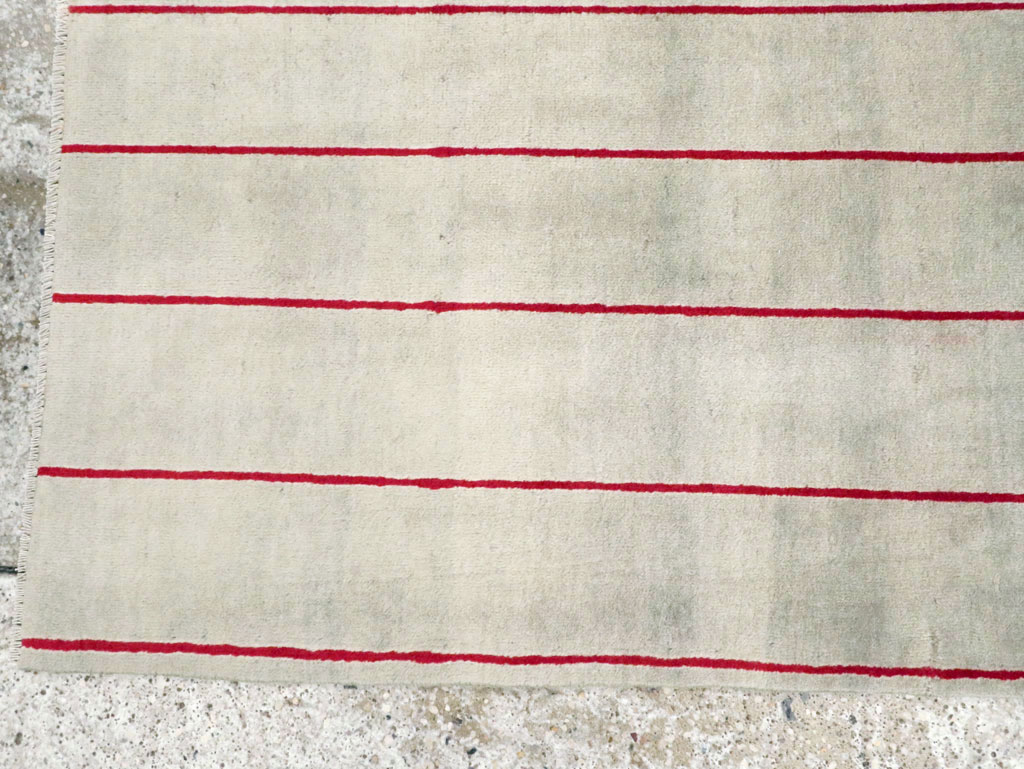 Vintage Persian Art Deco Mashad Throw Rug (Pair: 1 of 2), No.27543 - Gsblank