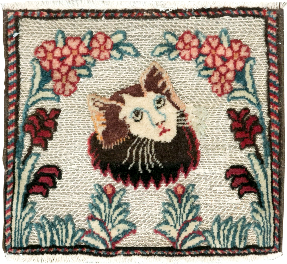 Vintage Persian Tabriz Souf Rug, No.27548 - Gsblank