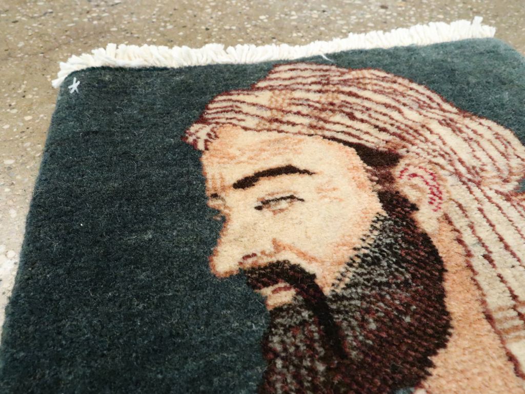 Vintage Persian Tabriz Pictorial Rug, No.27549 - Gsblank