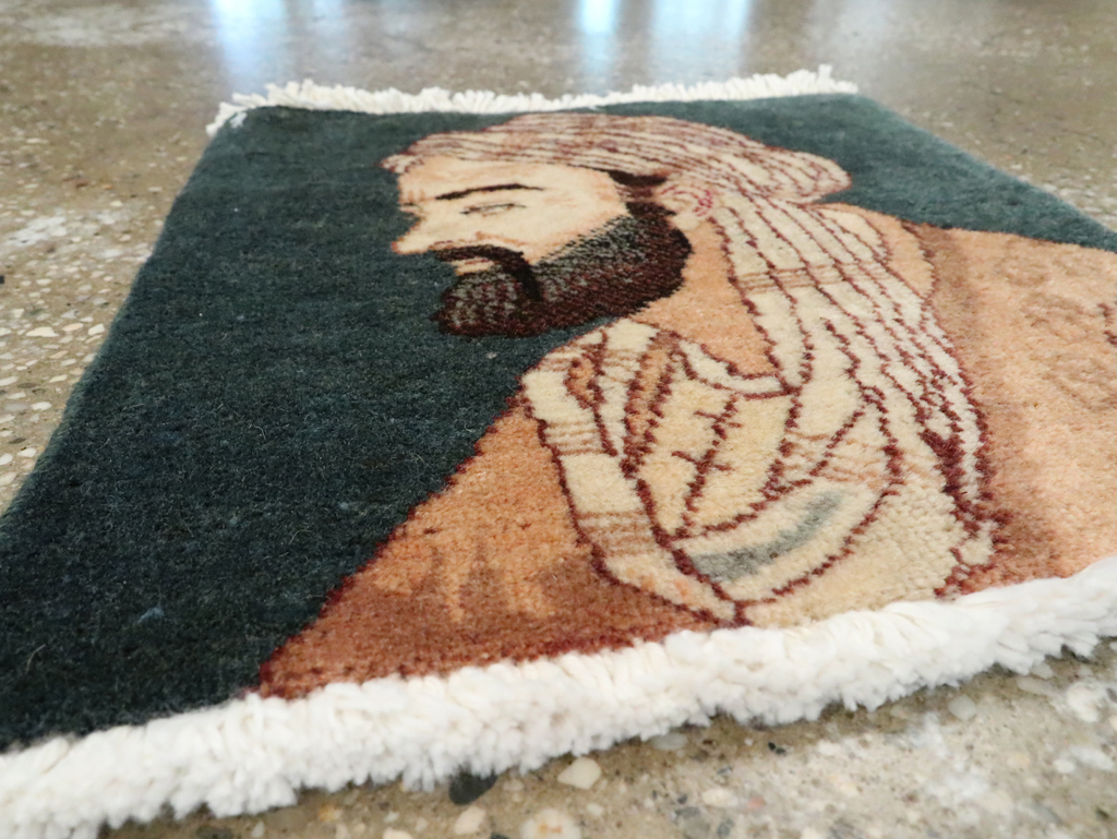 Vintage Persian Tabriz Pictorial Rug, No.27549 - Gsblank