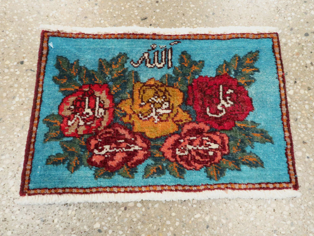 Vintage Persian Tabriz Throw Rug (Pair: 2 of 2), No.27551 - Gsblank