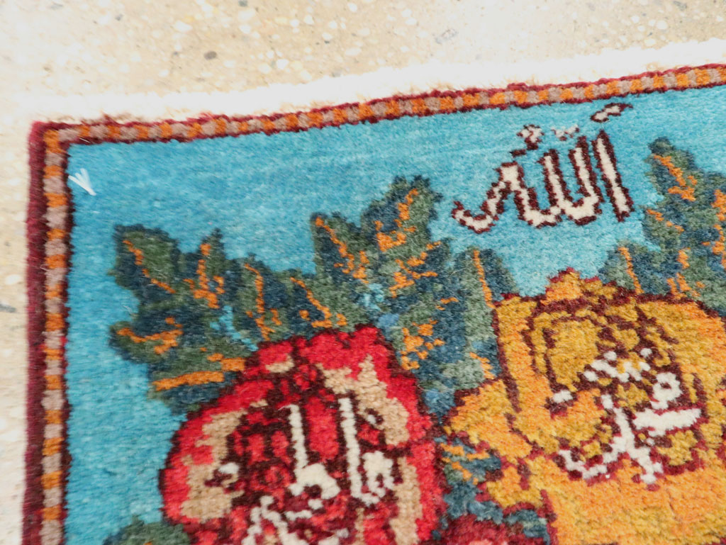 Vintage Persian Tabriz Throw Rug (Pair: 2 of 2), No.27551 - Gsblank