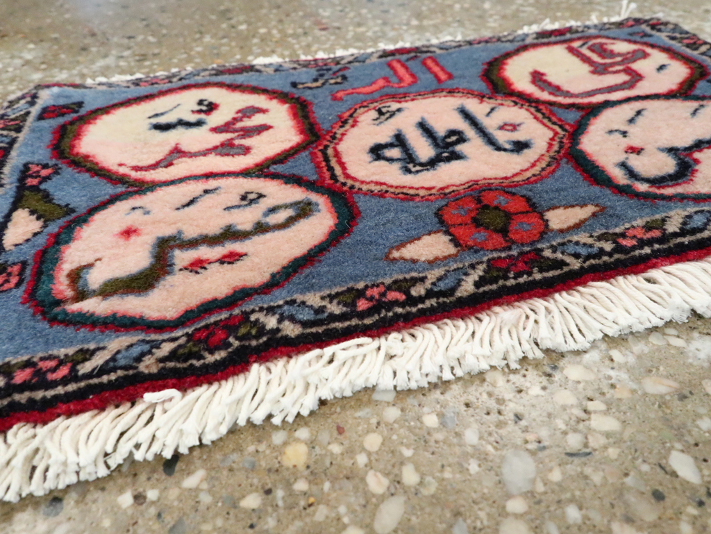 Vintage Persian Tabriz Throw Rug, No.27554 - Gsblank