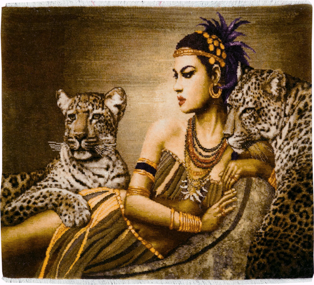 Persian Pictorial Tabriz Rug, No.27555 - Gsblank