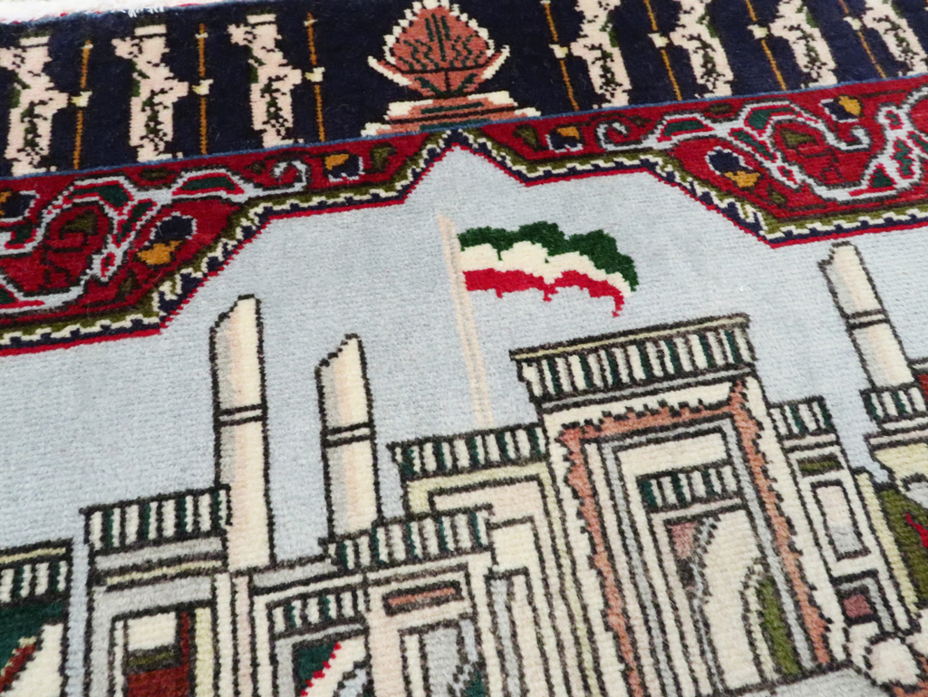 Vintage Persian Tabriz Pictorial Rug (Pair: 1 of 2), No.27556 - Gsblank