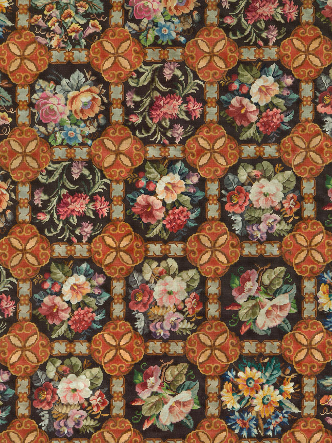 Antique English Flatweave Needlepoint Room Size Carpet, No.27565 - Gsblank