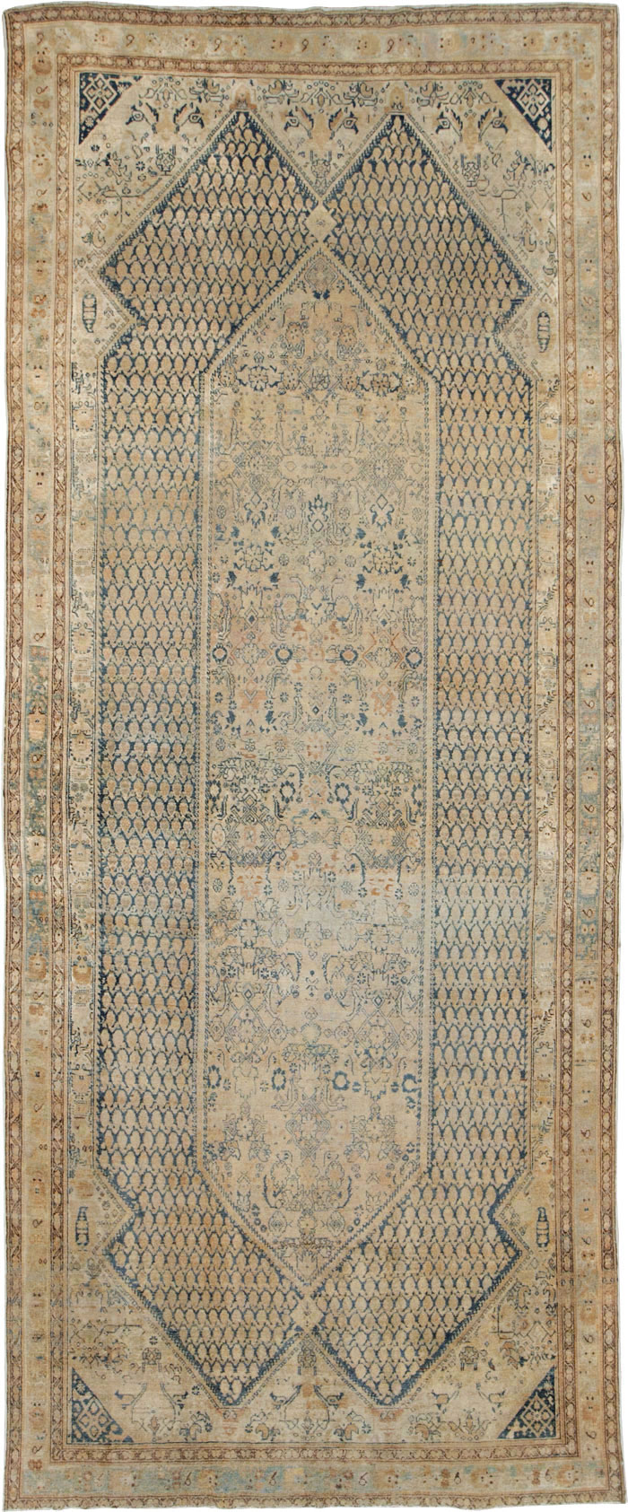 Antique Persian Malayer Long Gallery carpet, No.27566 - Gsblank
