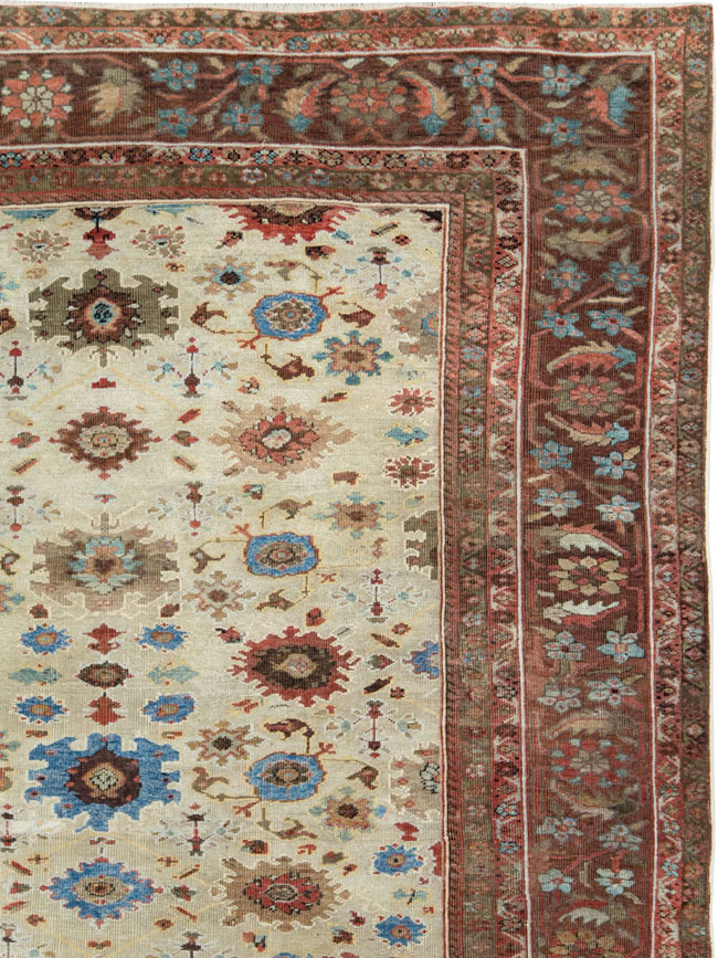 Antique Persian Mahal Large Carpet, No.27567 - Gsblank