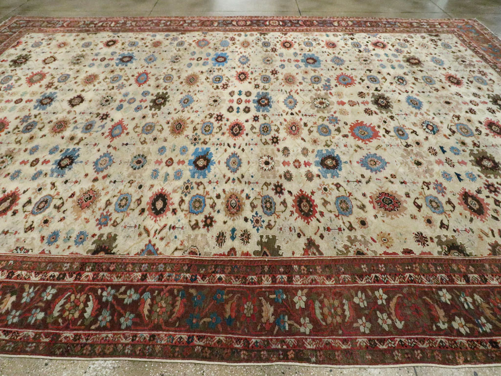 Antique Persian Mahal Large Carpet, No.27567 - Gsblank