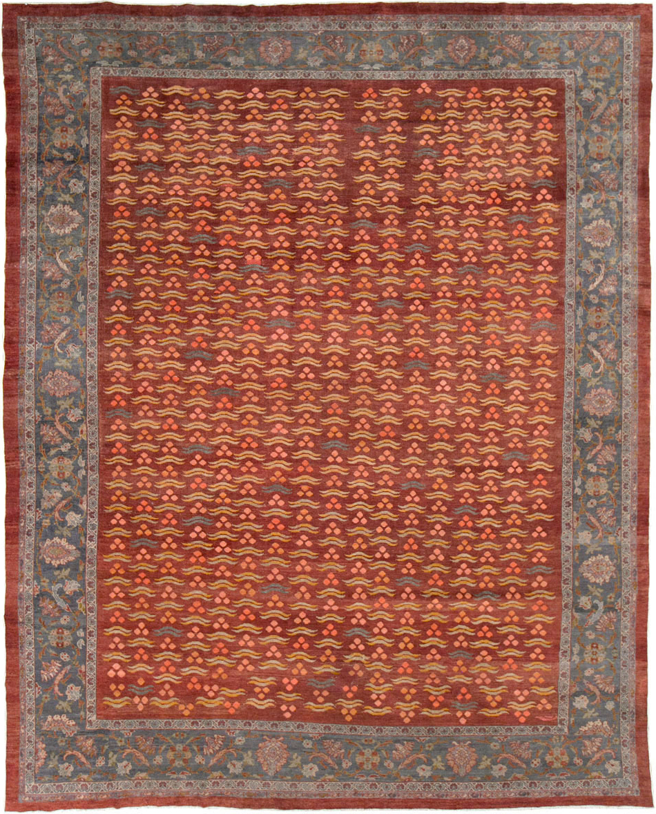 Antique Persian Mahal Room Size Carpet, No.27572 - Gsblank