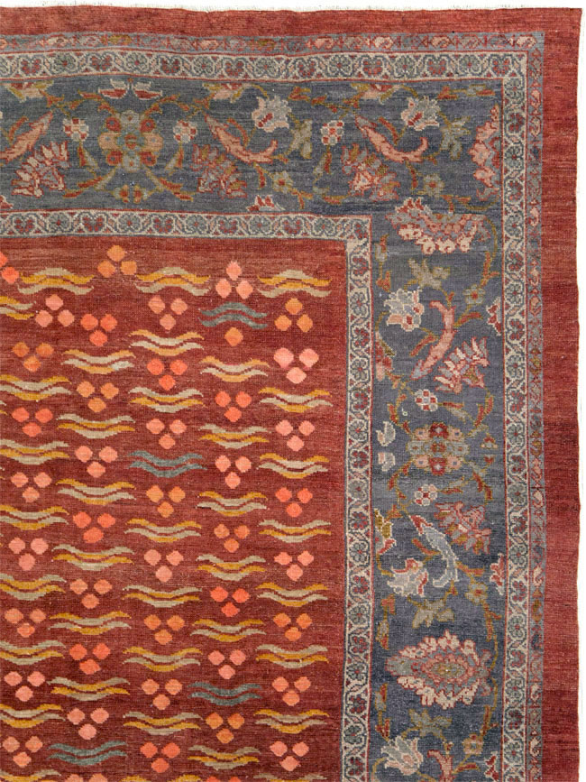 Antique Persian Mahal Room Size Carpet, No.27572 - Gsblank