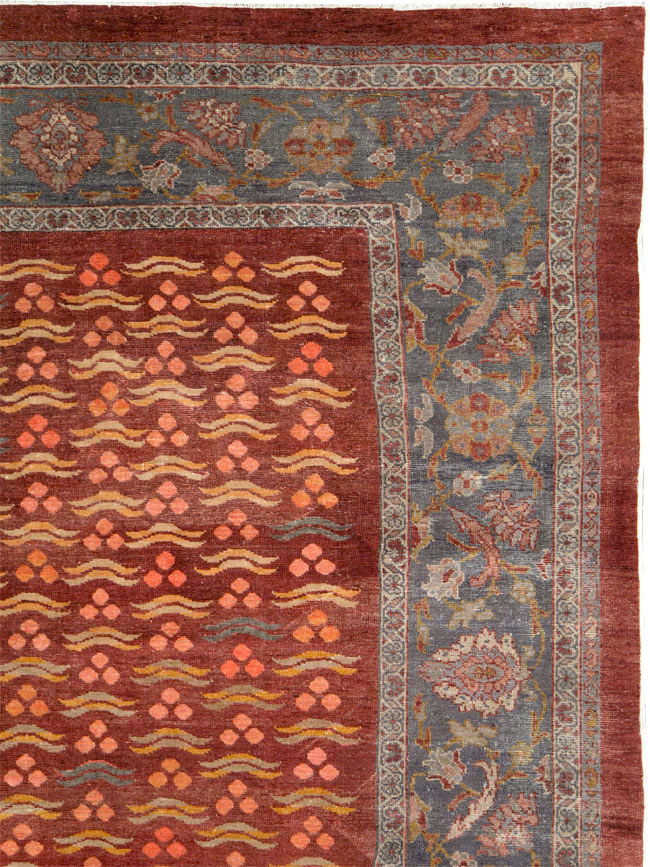Antique Persian Mahal Room Size Carpet, No.27572 - Gsblank