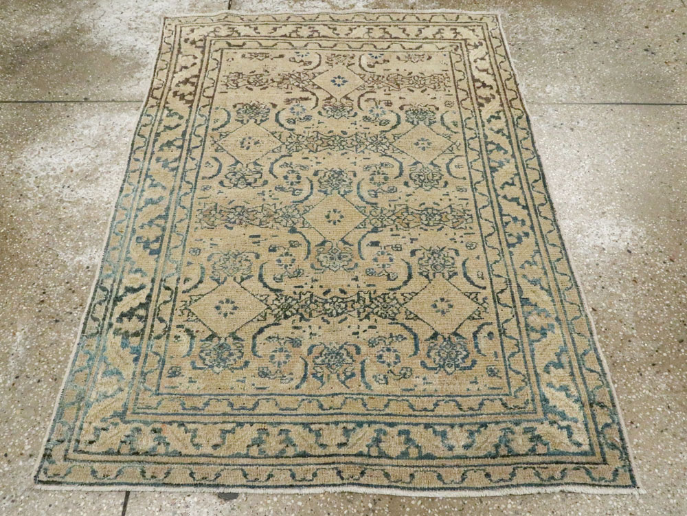 Antique Persian Khorassan Throw Rug, No.27575 - Gsblank