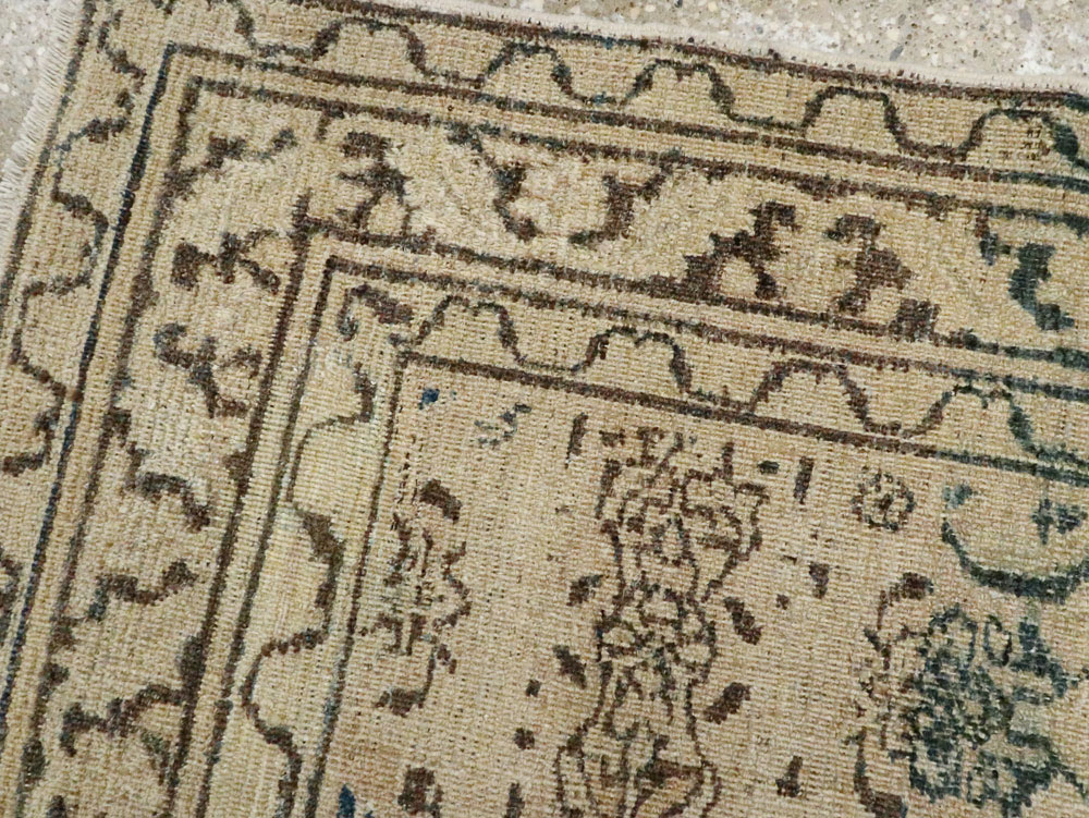 Antique Persian Khorassan Throw Rug, No.27575 - Gsblank