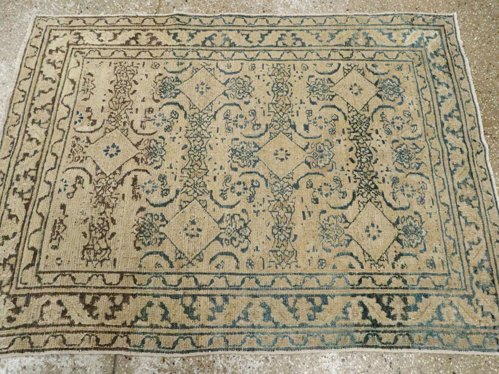 Antique Persian Khorassan Throw Rug, No.27575 - Gsblank
