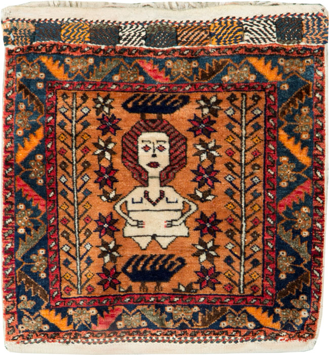 Vintage Persian Baluch Pictorial Rug, No.27580 - Gsblank