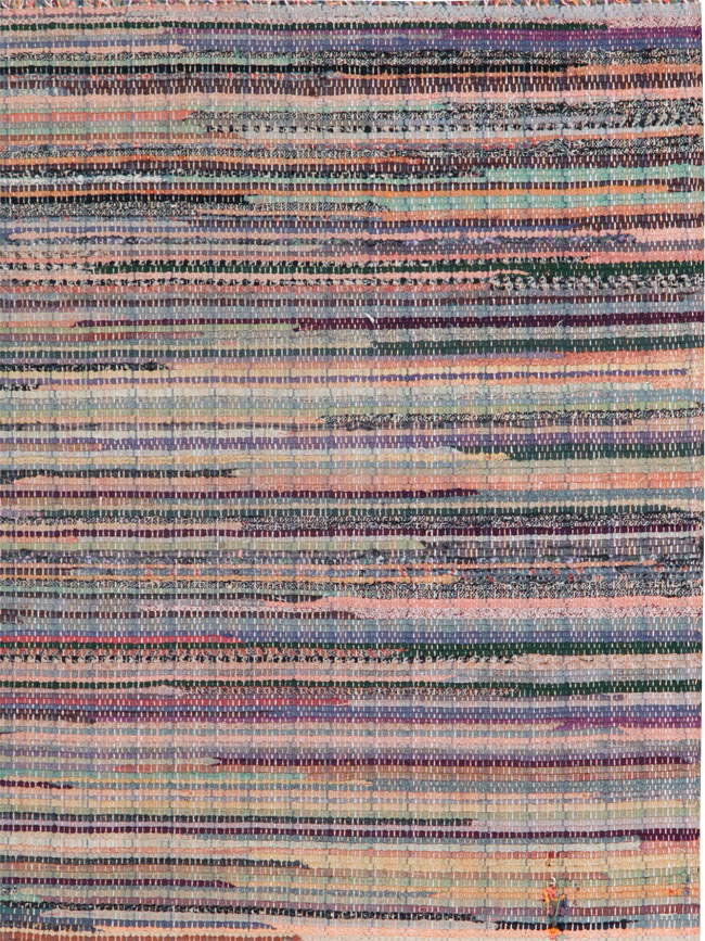 Small Vintage American Rag Rug (Pair: 1 of 2), No.27584 - Gsblank