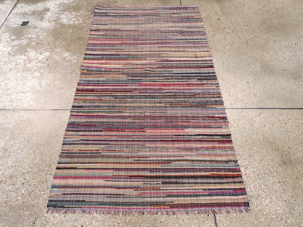 Small Vintage American Rag Rug (Pair: 1 of 2), No.27584 - Gsblank
