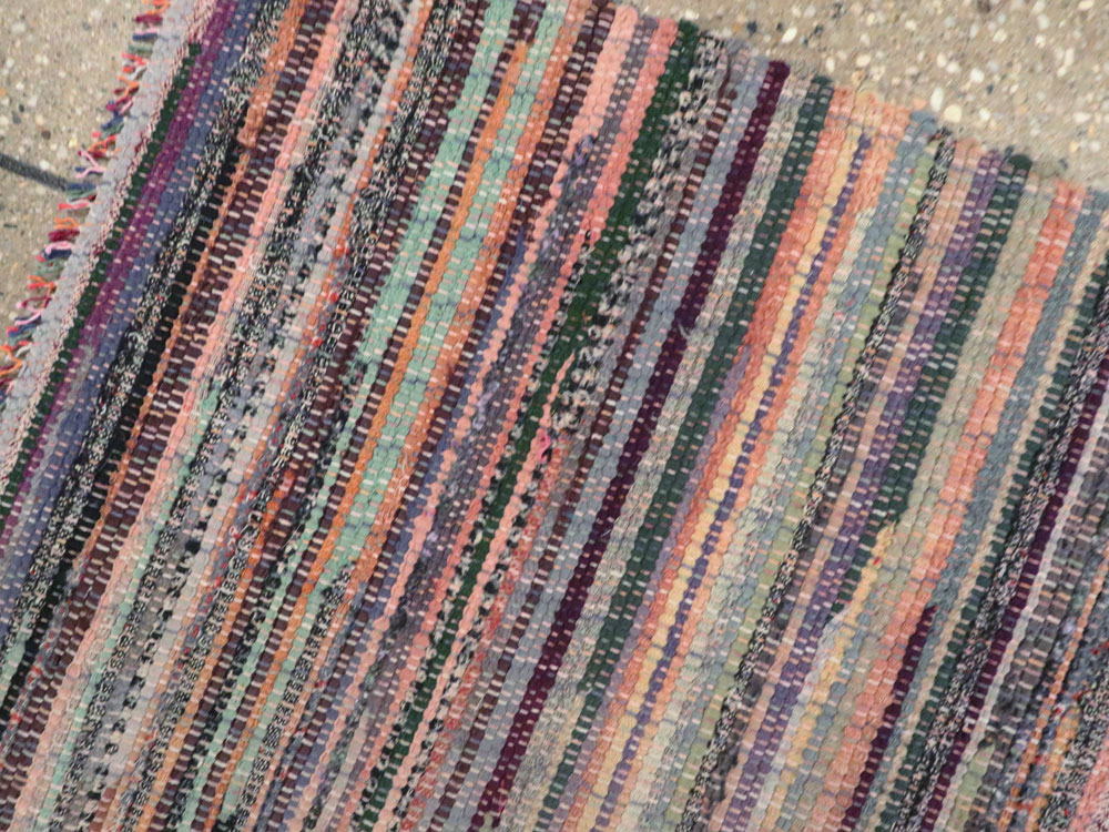 Small Vintage American Rag Rug (Pair: 1 of 2), No.27584 - Gsblank