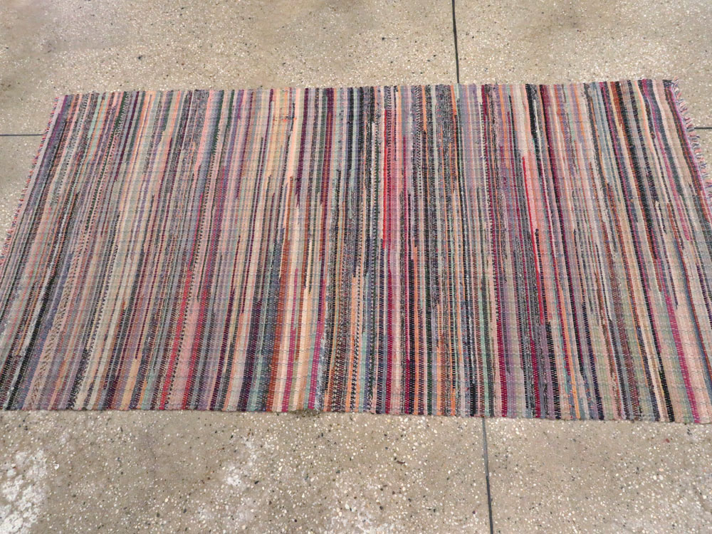 Small Vintage American Rag Rug (Pair: 1 of 2), No.27584 - Gsblank