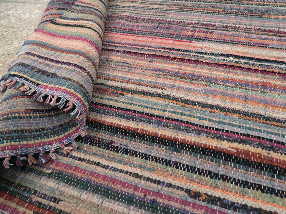 Small Vintage American Rag Rug (Pair: 1 of 2), No.27584 - Gsblank