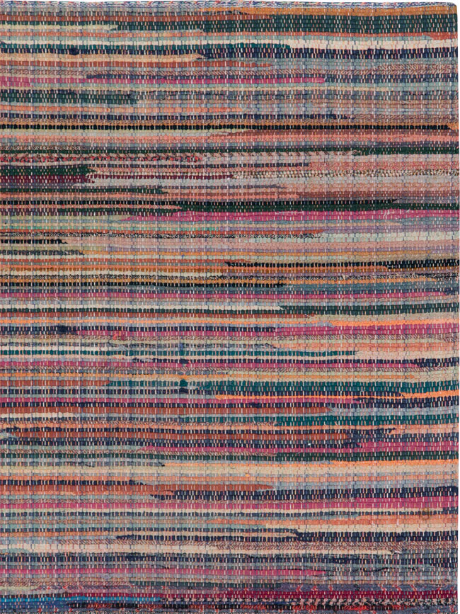 Small Vintage American Rag Rug (Pair: 2 of 2), No.27585 - Gsblank