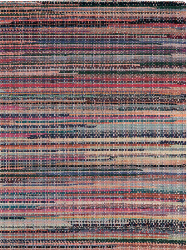 Small Vintage American Rag Rug (Pair: 2 of 2), No.27585 - Gsblank