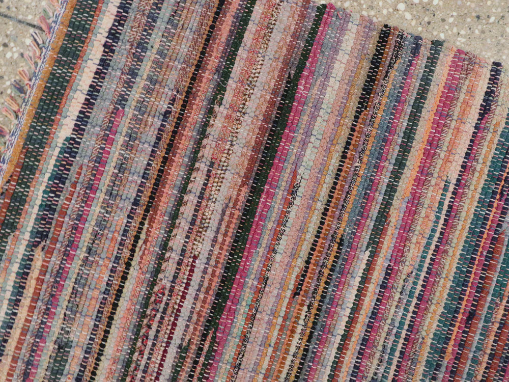 Small Vintage American Rag Rug (Pair: 2 of 2), No.27585 - Gsblank