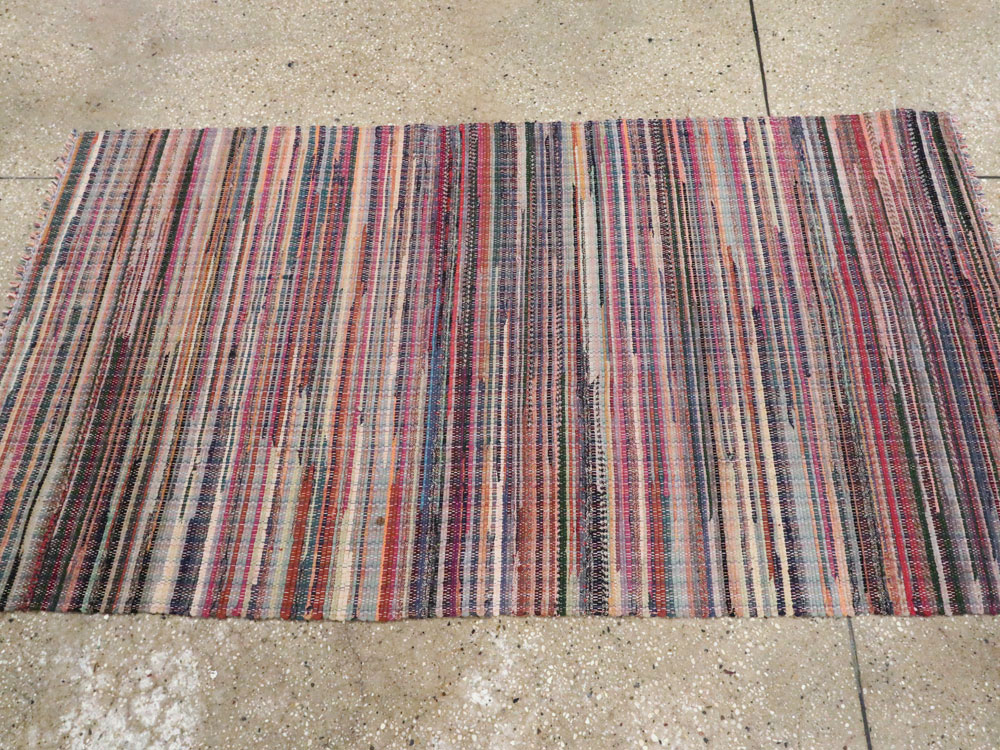 Small Vintage American Rag Rug (Pair: 2 of 2), No.27585 - Gsblank