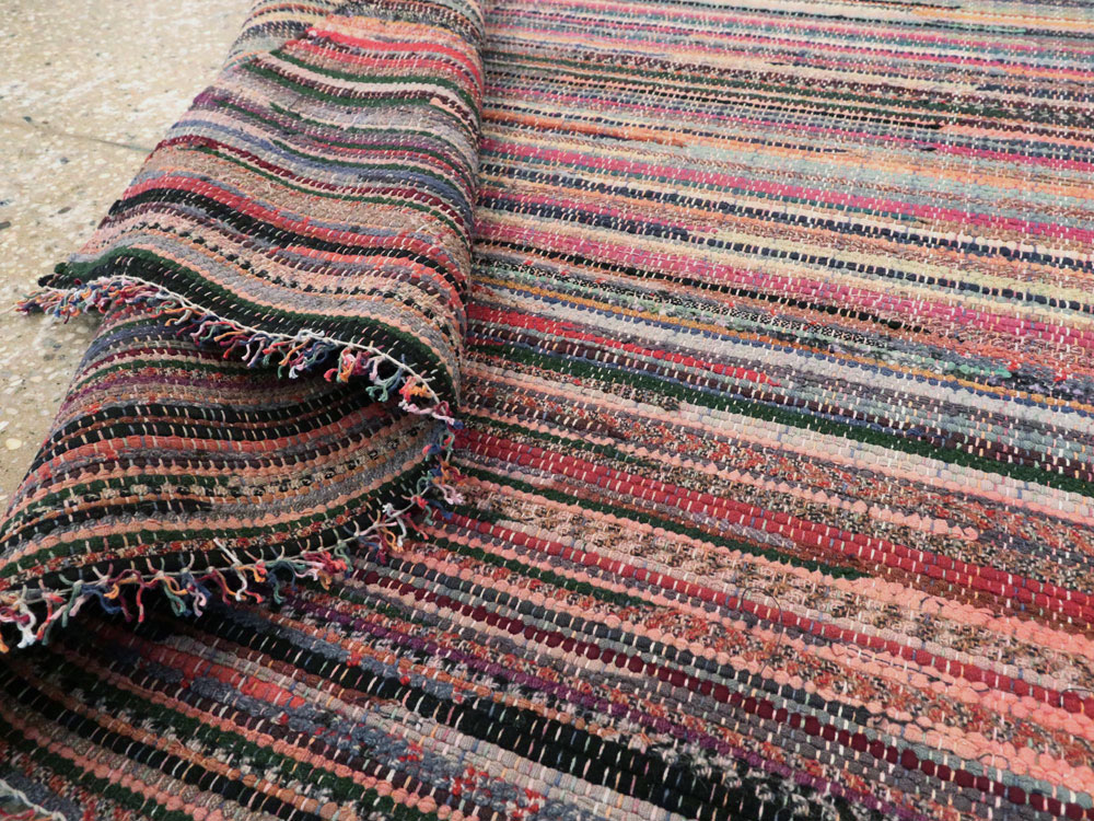 Small Vintage American Rag Rug (Pair: 2 of 2), No.27585 - Gsblank