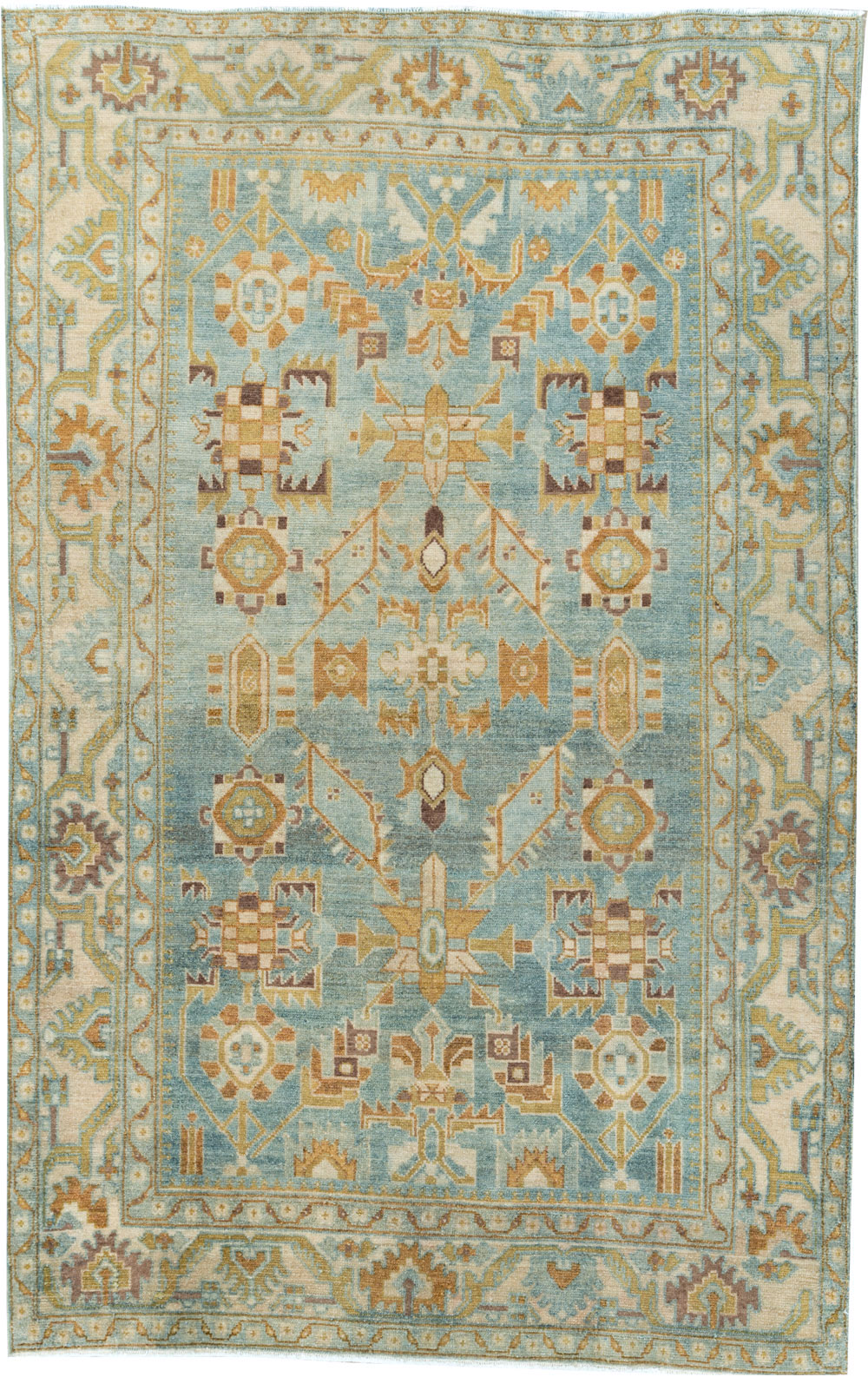 Vintage Persian Malayer Accent Rug, No.27587 - Gsblank