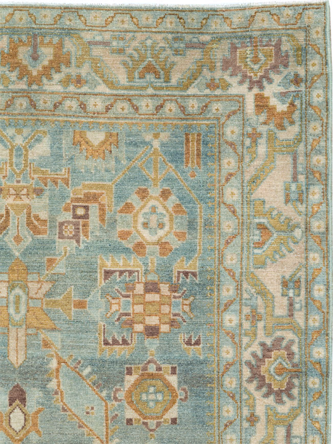 Vintage Persian Malayer Accent Rug, No.27587 - Gsblank