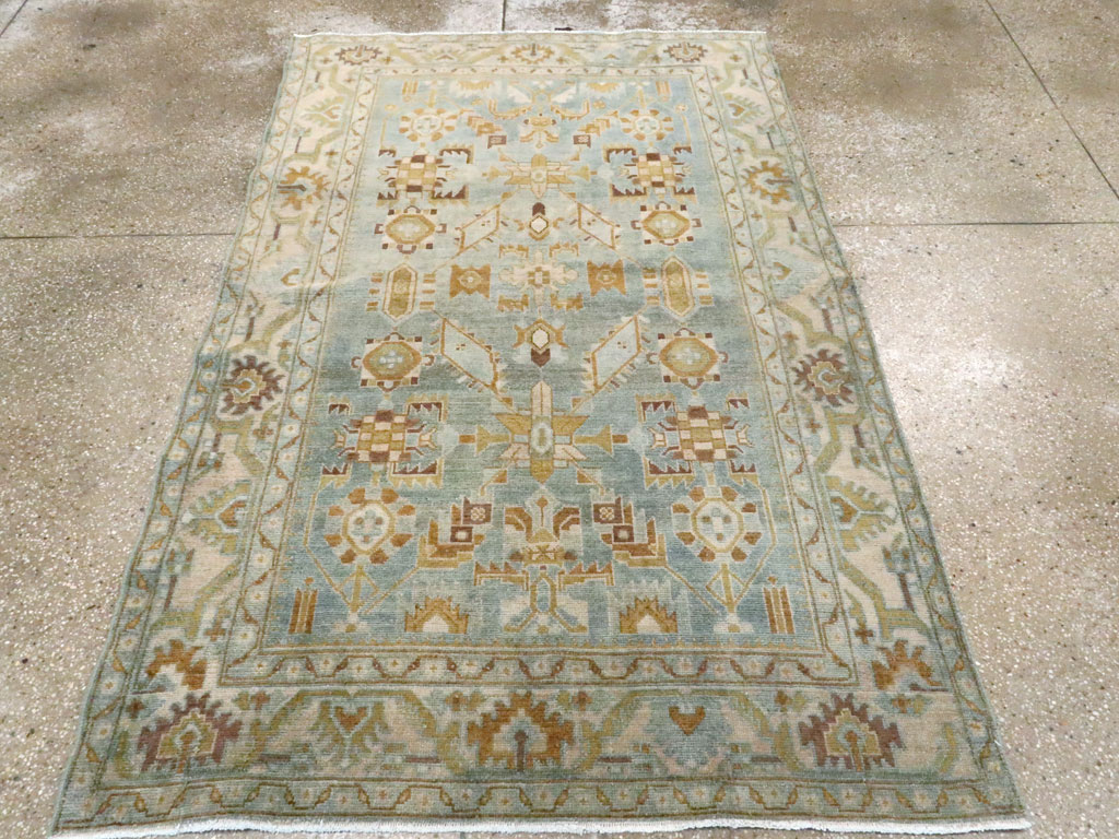 Vintage Persian Malayer Accent Rug, No.27587 - Gsblank